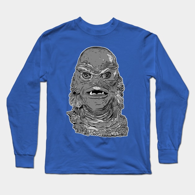 Creature from the Black Lagoon Long Sleeve T-Shirt by Black Snow Comics